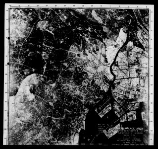 Damage assessment aerial photo for Bombing of Tokyo in 1945 ndl 3984252 46. Free illustration for personal and commercial use.