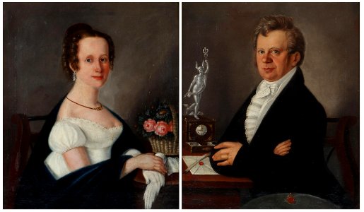 Damen- und Herrenportrait um1830