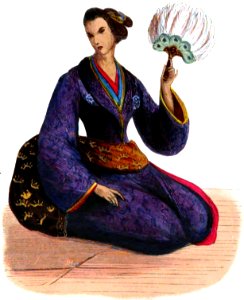 Dame Japonaise. Auguste Wahlen. Moeurs, usages et costumes de tous les peuples du monde. 1843