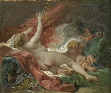Danaë and the Shower of Gold. Study (François Boucher) - Nationalmuseum - 22811