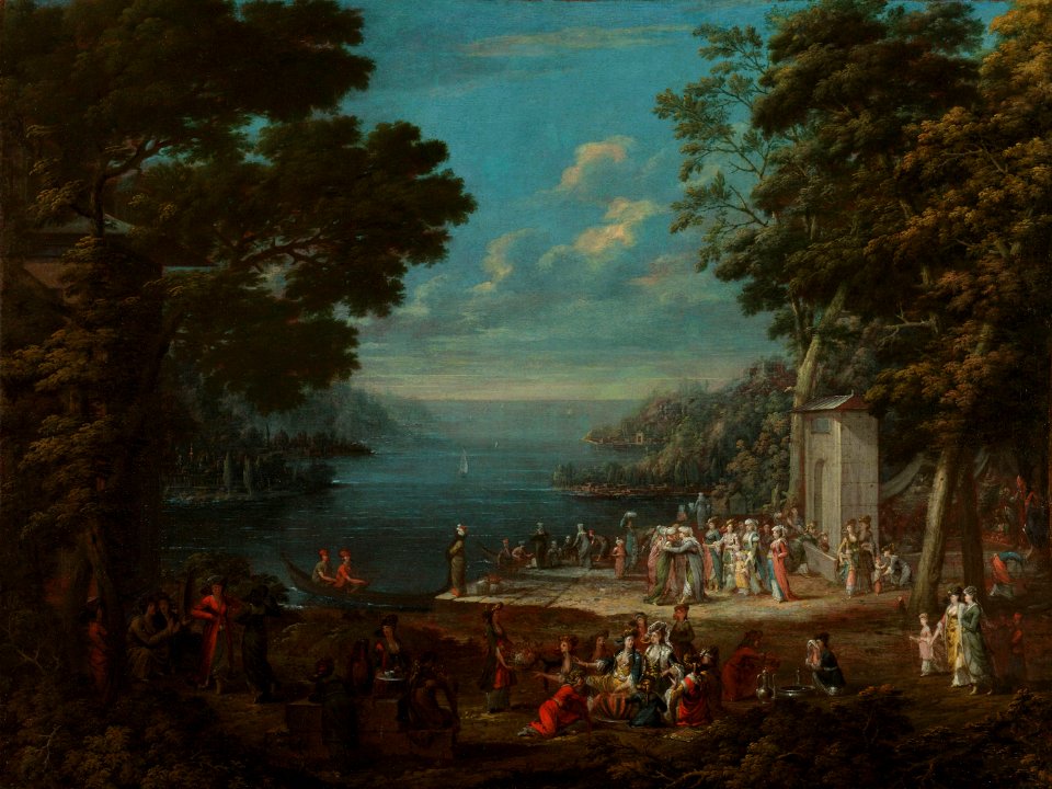 Damesfeest in Hünkâr İskelesi aan de Bosporus Rijksmuseum SK-A-2007