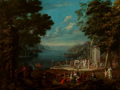 Damesfeest in Hünkâr İskelesi aan de Bosporus Rijksmuseum SK-A-2007