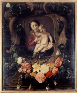 Daniel (dit le Jésuite d'Anvers) Seghers - Vierge à l'enfant dans une couronne de fleurs - PDUT2142 - Musée des Beaux-Arts de la ville de Paris