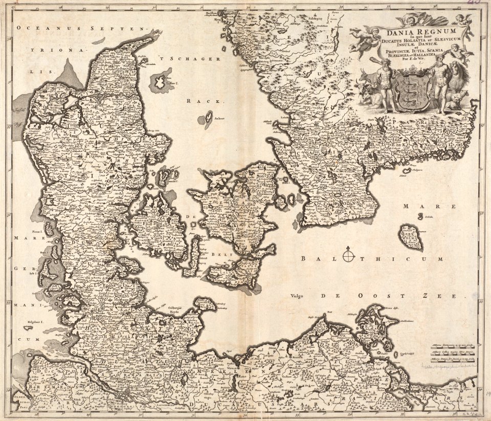 Dania regnum in quo sunt Ducatus Holsatia et Slesvicum Insulae Danicae et Provinciae Iutia, Scania, Blekingia et Hallandia (8345380817)