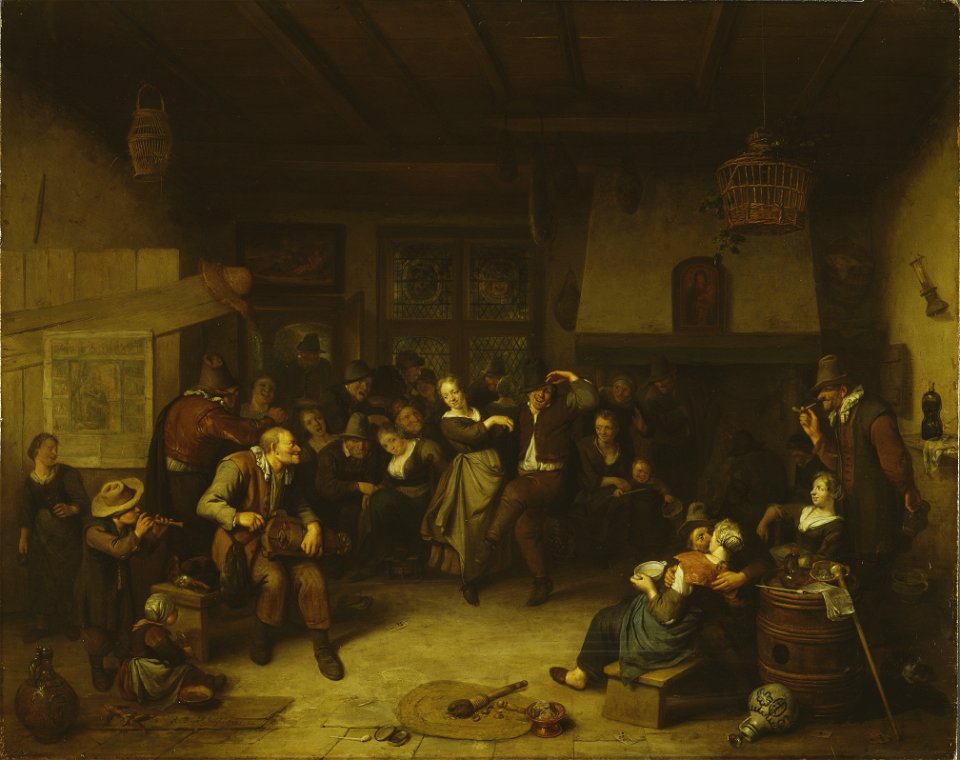 Dance in a Cottage (Richard Brakenburgh) - Nationalmuseum - 17359