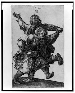 Dancing peasant couple) - AD (monogram) LCCN00652568