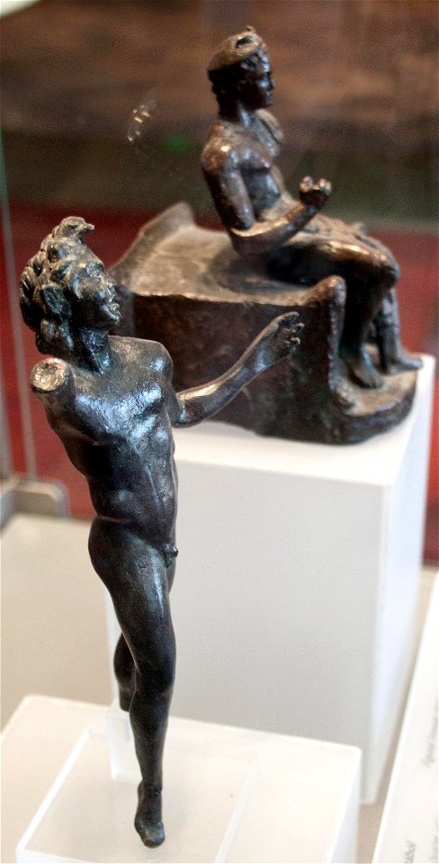 Dancing satyr - bronze statue