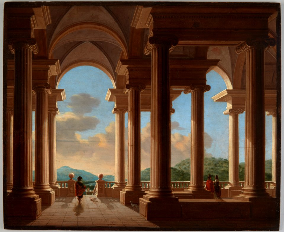 Daniel de Blieck - Terrace with a Colonnade - MNK XII-599 - National Museum Kraków