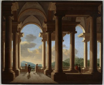 Daniel de Blieck - Terrace with a Colonnade - MNK XII-599 - National Museum Kraków