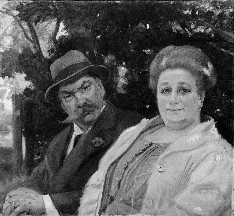 Daniel Fallström (1858-1937), författare, teaterkritiker, gift med 1. Maria Holmström, 2 - Nationalmuseum - 39188