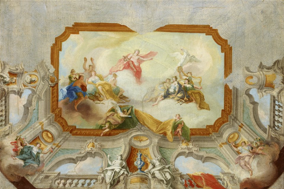 Daniel Gran - Apollo with the Muses – Project for a Plafond - MNK XII-A-148 - National Museum Kraków