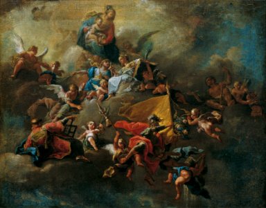 Daniel Gran - Maria mit dem Kind und Heiligen, auf Wolken thronend - 1483 - Österreichische Galerie Belvedere