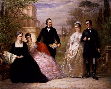 Daniel Huntington - The Field Family in a Garden - 1966.80.1 - Smithsonian American Art Museum
