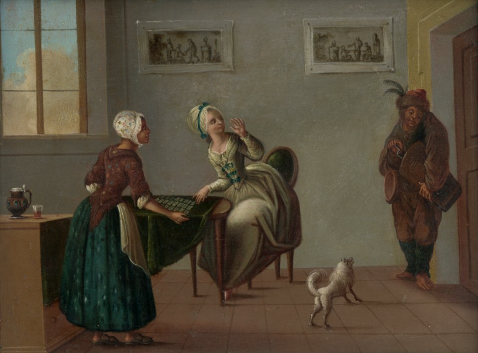 Daniel Nikolaus Chodowiecki - Veštenie z karát (Canasta) - M 385 - Ernest Zmeták Art Gallery