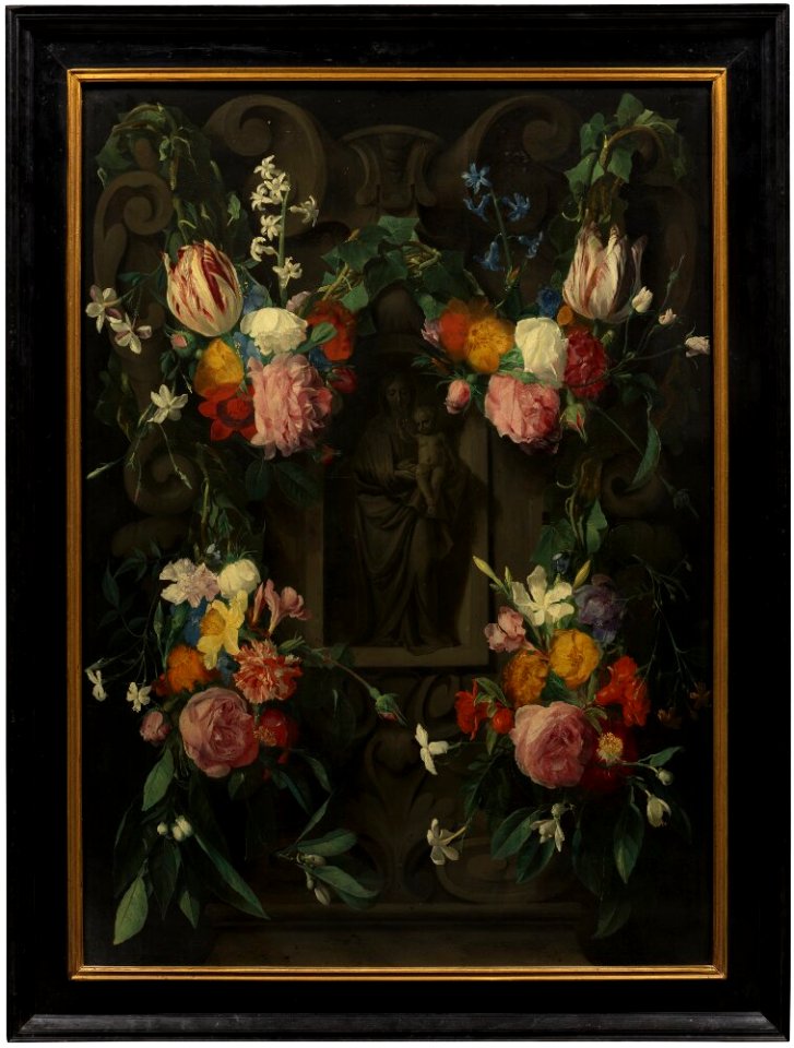 Daniel Seghers - Flower Garland with the Virgin and Child - NM 7505 - Nationalmuseum