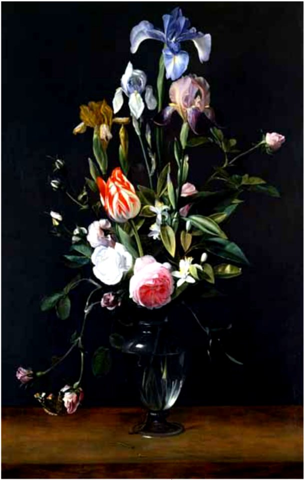 Daniel Seghers - Flowers in a Glass Vase