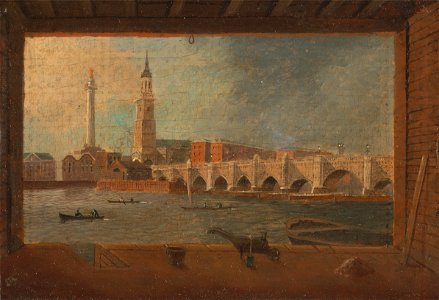Daniel Turner - A View of London Bridge - Google Art Project