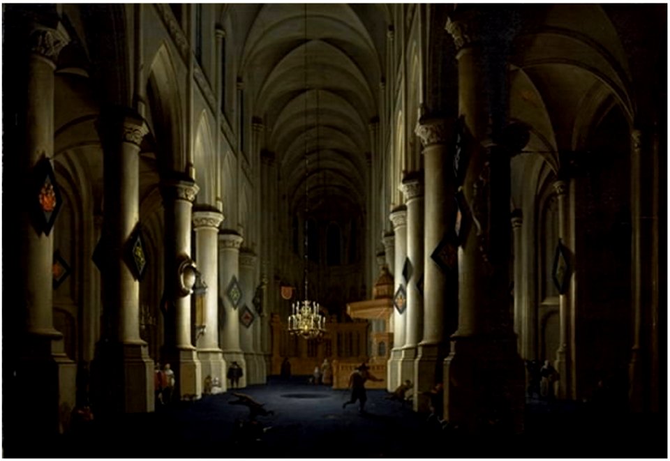 Daniël de Blieck - Interior of a church,