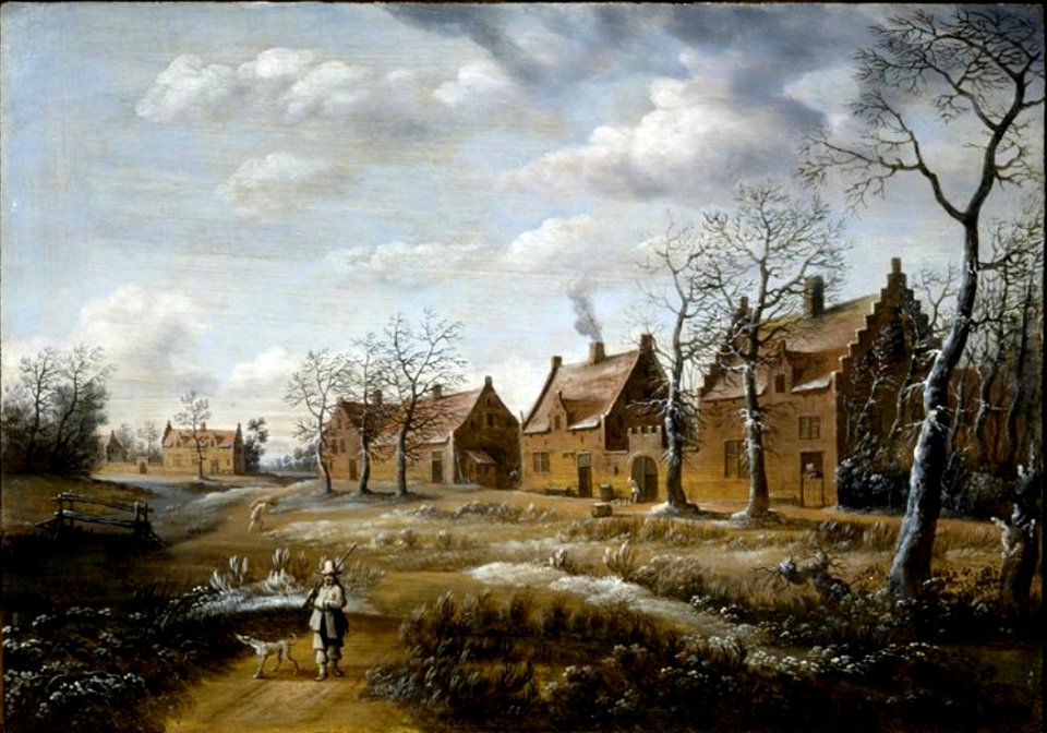 Daniel van Heil - Winter landscape or landscape with hunter