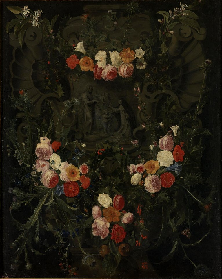 Daniël Seghers - The Child Christ and St Theresa in a Flower Garland