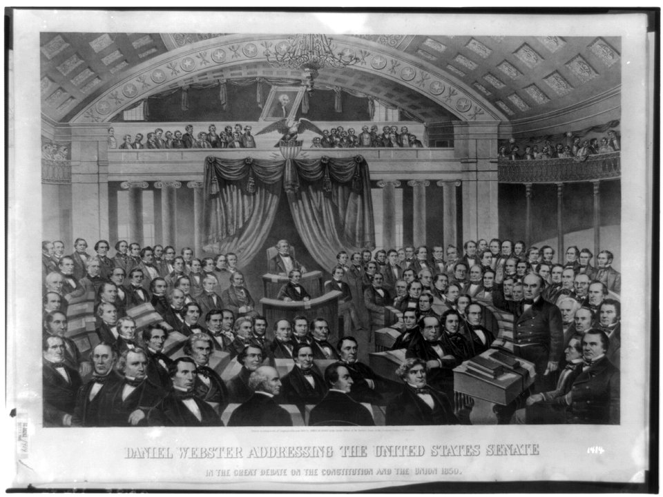 Daniel Webster addressing the United States Senate, in the great debate of the Constitution and the Union 1850 LCCN2004670675