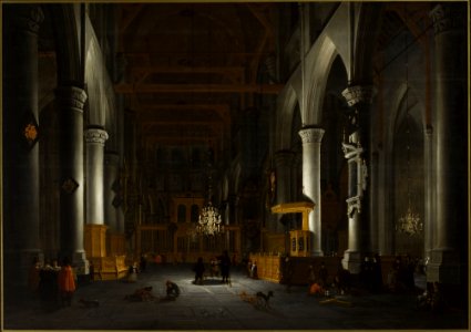 Daniël de Blieck - Church interior by candlelight - M.Ob.1661 MNW - National Museum in Warsaw