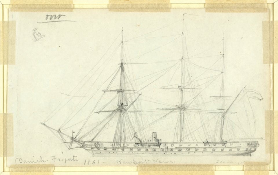 Danish Frigate. 1861. Newport News. Zeeland LCCN2004660427