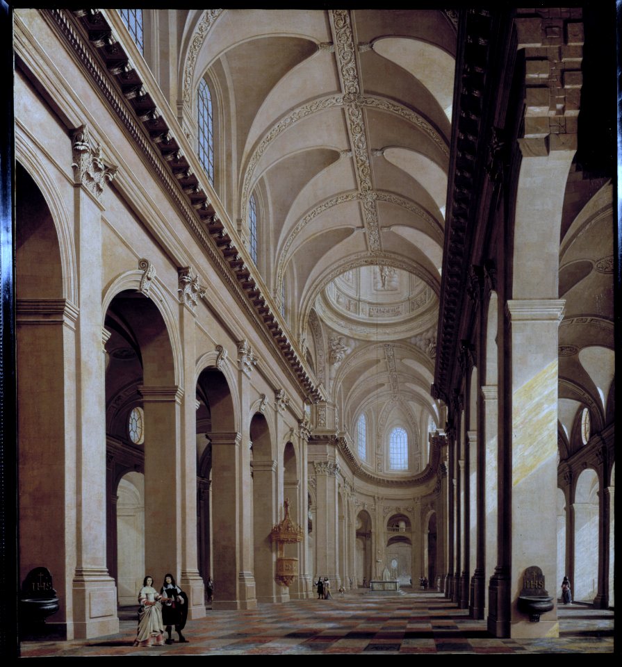 Daniël de Blieck - Vue idéalisée de l'intérieur de l'église Saint-Sulpice pendant sa construction - P2512 - Musée Carnavalet