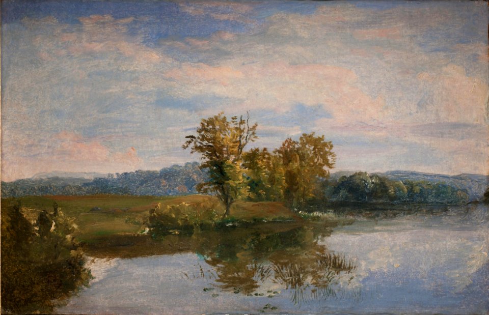 Dankvart Dreyer - A View of Lake Vejl near Silkeborg, Jutland - KMS6888 - Statens Museum for Kunst