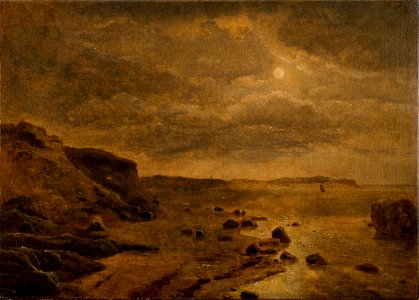 Dankvart Dreyer - Moonlight. The west coast of Jutland at Bovbjerg - Google Art Project