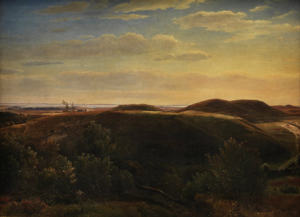 Dankvart Dreyer - The Coast of Jutland Seen from Mølleknap Hills in Funen - KMS3077 - Statens Museum for Kunst