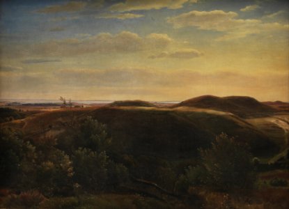 Dankvart Dreyer - The Coast of Jutland Seen from Mølleknap Hills in Funen - KMS3077 - Statens Museum for Kunst
