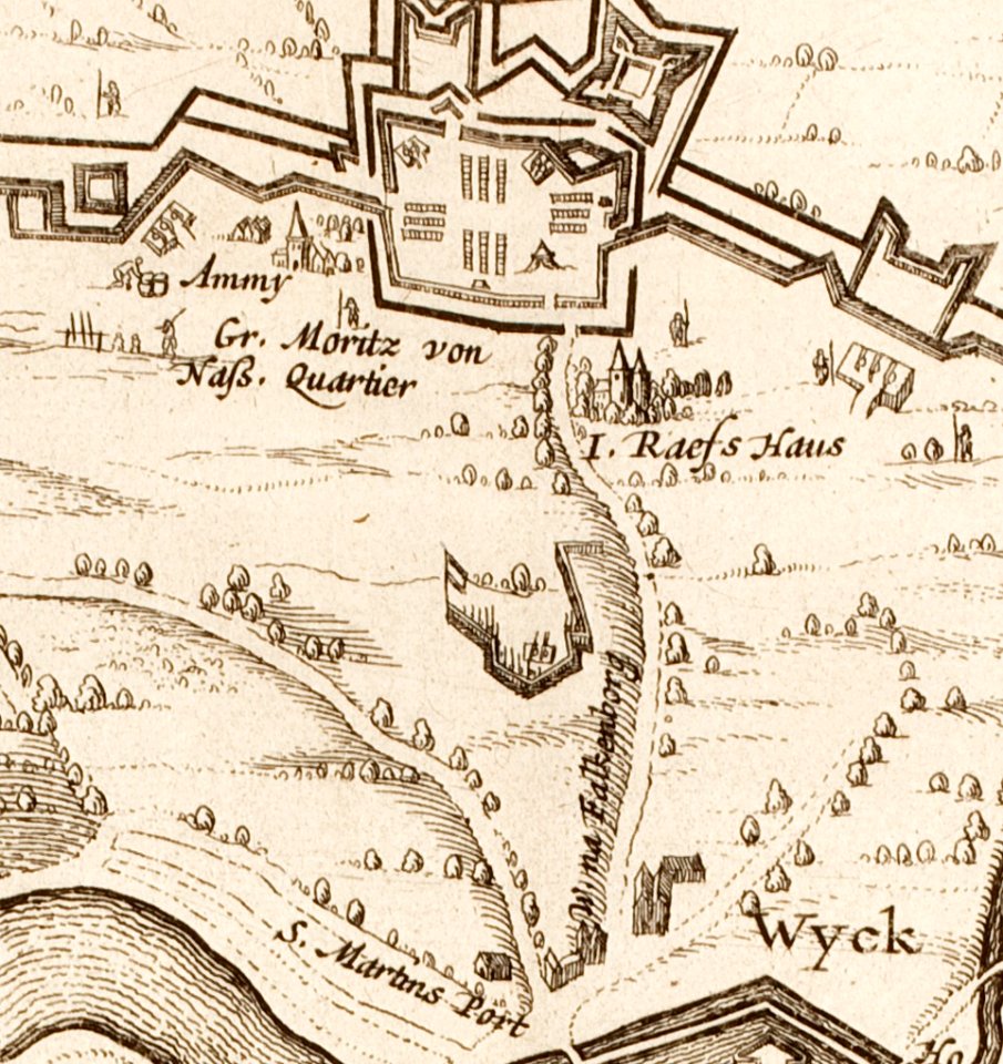 Dankaerts-Historis-9350 - Maastricht map - detail - Wyckerveld & Amby 1632