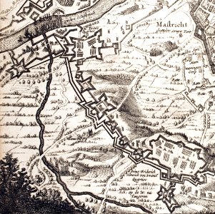 Dankaerts-Historis-9350 - Maastricht map - detail - Zouwdal & Caberg 1632