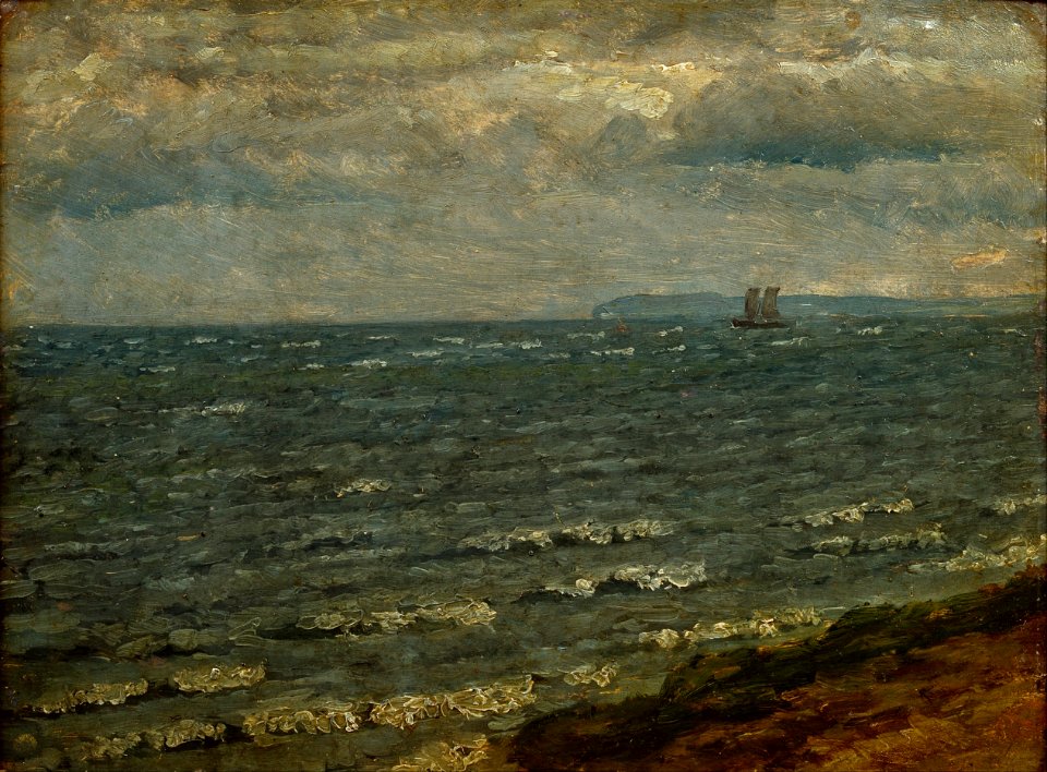 Dankvart Dreyer - Seascape with impending rain. Lillebælt - Google Art Project