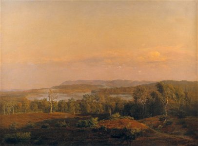 Dankvart Dreyer - A View towards Himmelbjerget, Jutland. Evening - KMS355 - Statens Museum for Kunst
