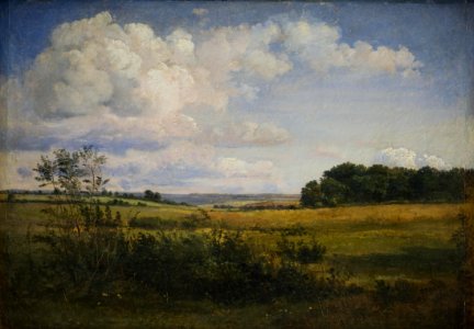 Dankvart Dreyer - Landscape with Sunlit Clouds - KMS1827 - Statens Museum for Kunst