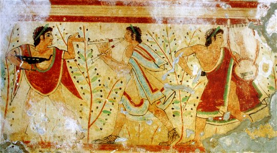 Danseurs et musiciens, tombe des léopards