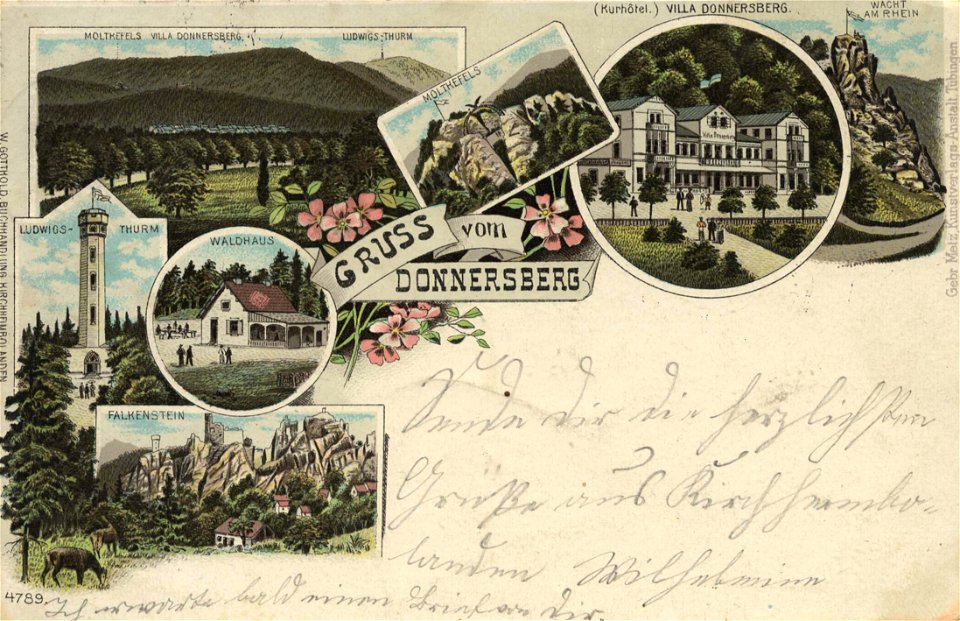 Dannenfels, Rheinland-Pfalz - Donnersberg; Moltkefels; Villa Donnersberg (Zeno Ansichtskarten)