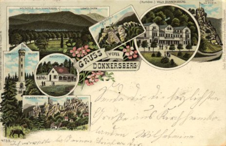 Dannenfels, Rheinland-Pfalz - Donnersberg; Moltkefels; Villa Donnersberg (Zeno Ansichtskarten)