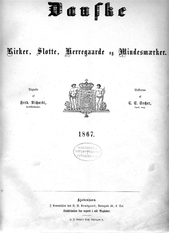 Danske Kirker Slotte osv forside1867