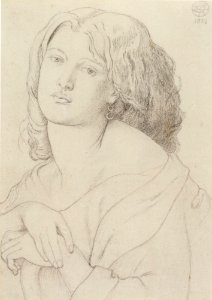 Dante Gabriel Rossetti - 'Fanny Cornforth', graphite on paper, 1869. Free illustration for personal and commercial use.