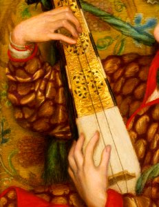 Dante Gabriel Rossetti - A Christmas Carol (detail 1). Free illustration for personal and commercial use.