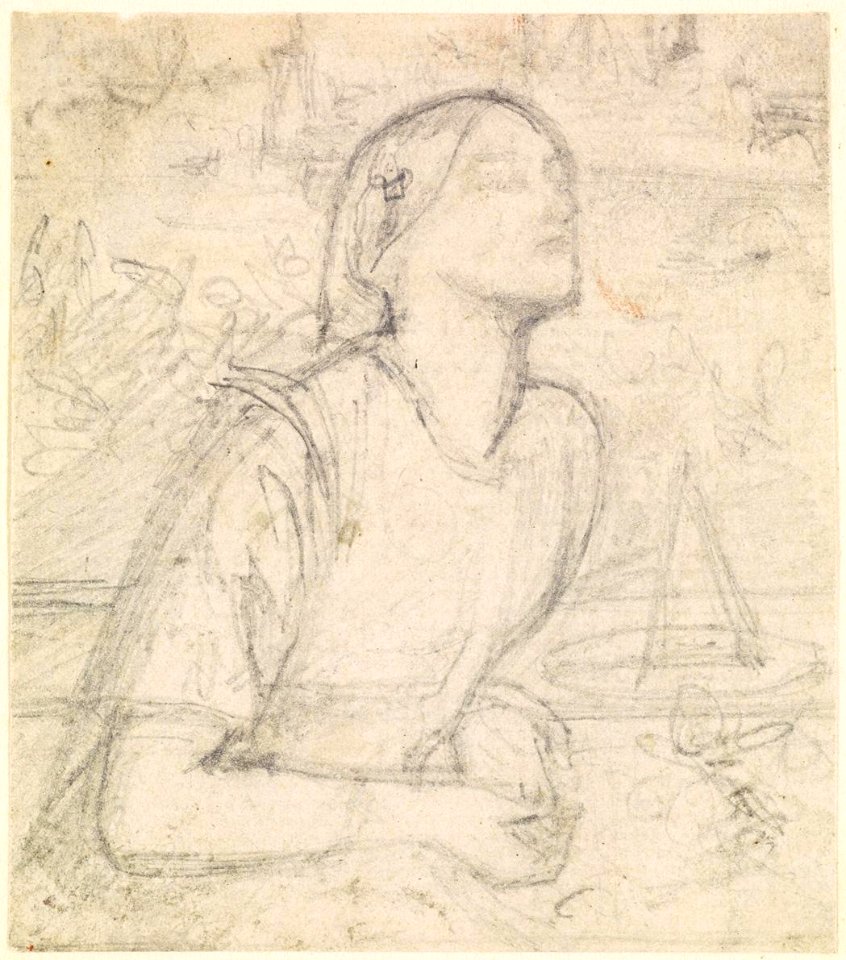 Dante Gabriel Rossetti - Beata Beatrix - Compositional Sketch
