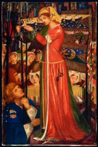 Dante Gabriel Rossetti - Before the Battle. Free illustration for personal and commercial use.