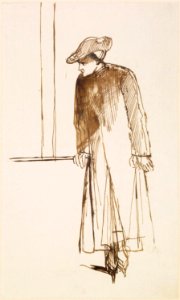 Dante Gabriel Rossetti - Dante at Verona - Single Figure Sketch. Free illustration for personal and commercial use.
