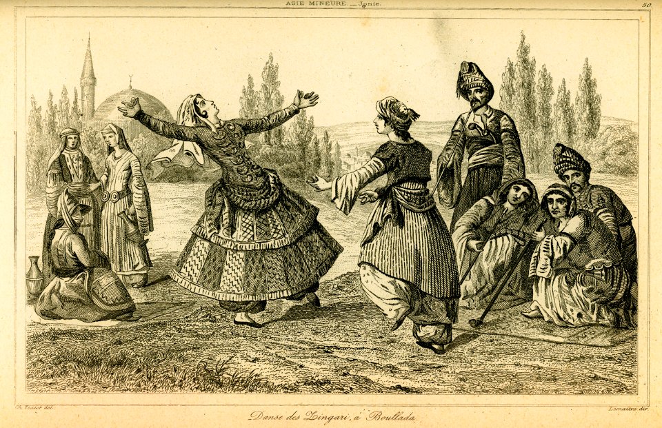 Danse des Zingari à Boullada - Texier Charles Félix Marie - 1882