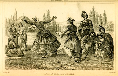 Danse des Zingari à Boullada - Texier Charles Félix Marie - 1882