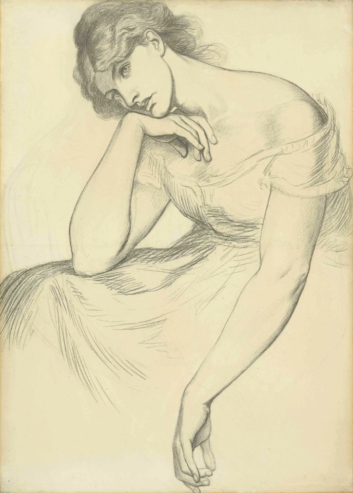 Dante Gabriel Rossetti - Desdemona's Death-Song (study for figure)