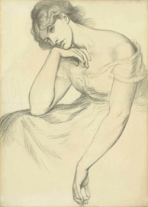 Dante Gabriel Rossetti - Desdemona's Death-Song (study for figure)
